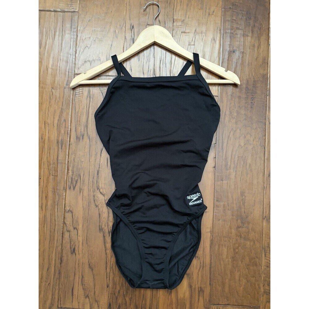 Speedo Women’s Endurance+ Flyback One-Piece Swimsuit Black/Blue Size 30 – NWT
